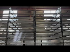 سقف ضد آتش نصب شده بر روی دیوار و سینی کابل با پوشش نقره ای