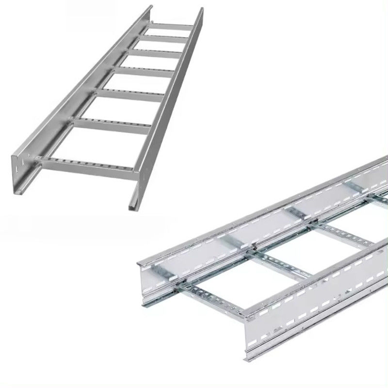 نردبان فولاد گالوانیزه نوع سینی کابل نقره دیوار نصب مقاوم در برابر خوردگی