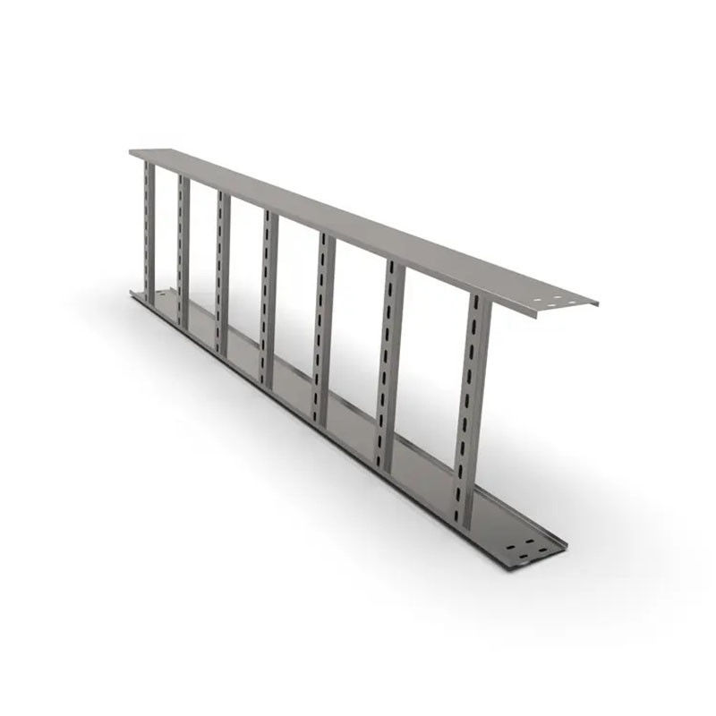 سینی کابل گالوانیزه نقره ای / سینی نردبان کابل قابل تنظیم مقاوم در برابر آتش و آب و هوا با خم