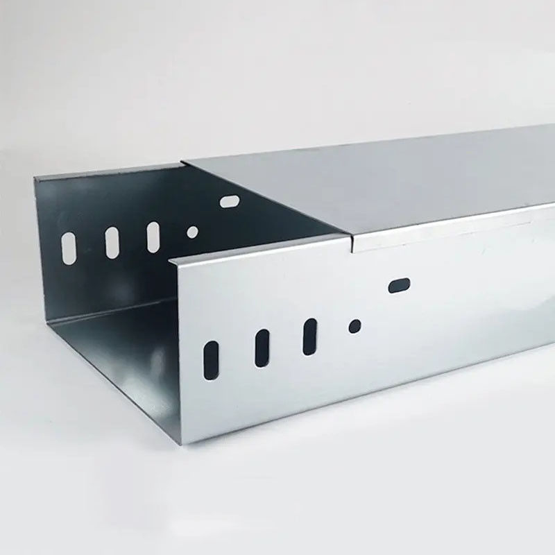سینی کابل غیر قابل اشتعال گالوانیزه طول سفارشی سینی کابل پایین جامد با کانکتور